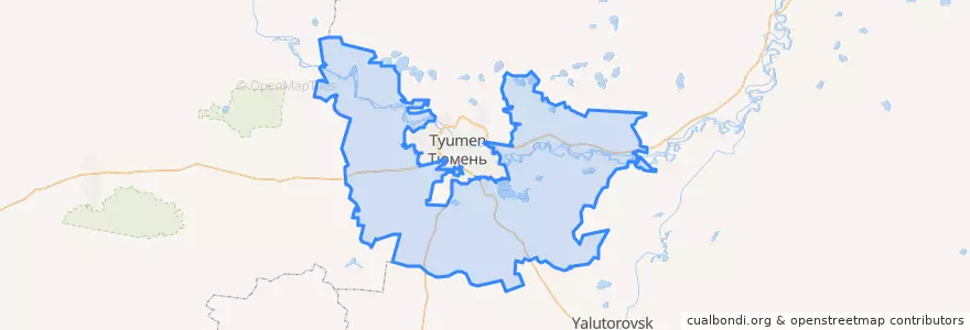 Mapa de ubicacion de Тюменский район.