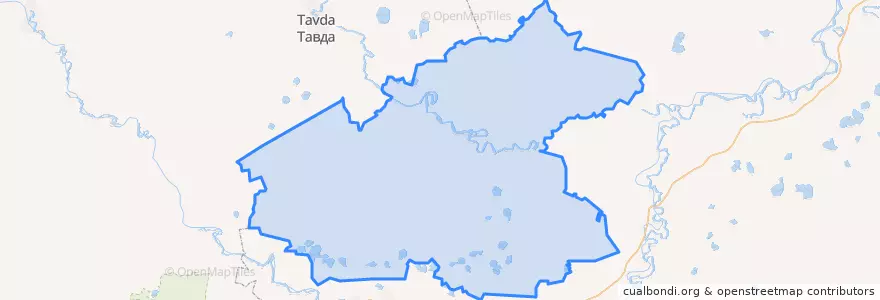 Mapa de ubicacion de Нижнетавдинский район.