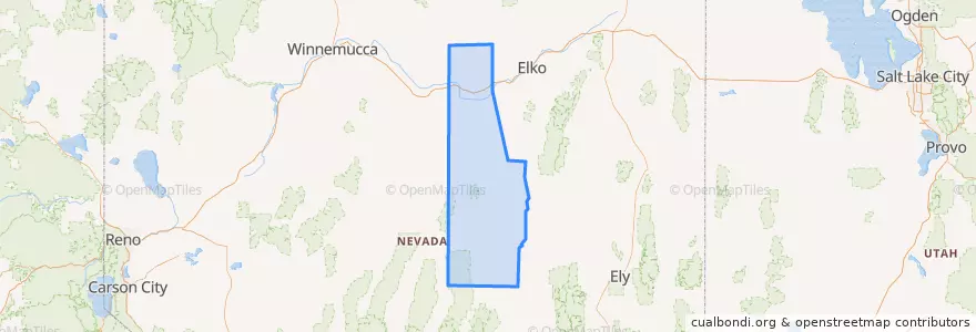 Mapa de ubicacion de Eureka County.