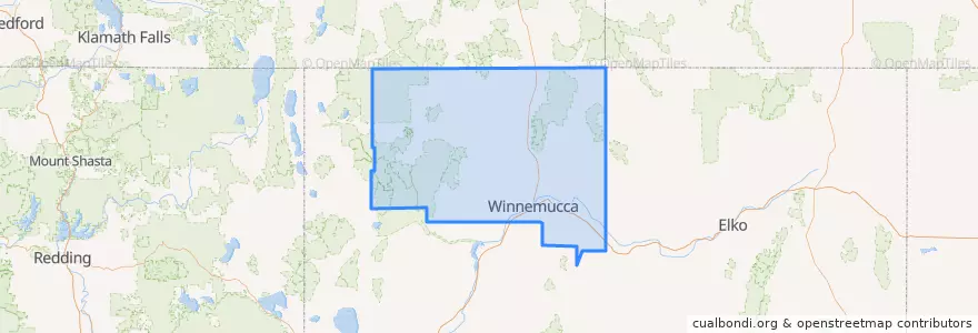 Mapa de ubicacion de Humboldt County.