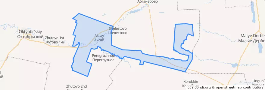 Mapa de ubicacion de Аксайское сельское поселение.