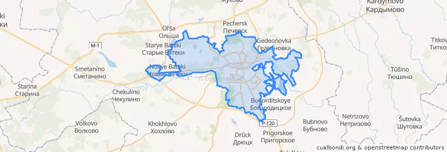 Mapa de ubicacion de городской округ Смоленск.