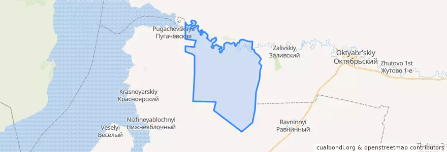 Mapa de ubicacion de Генераловское сельское поселение.