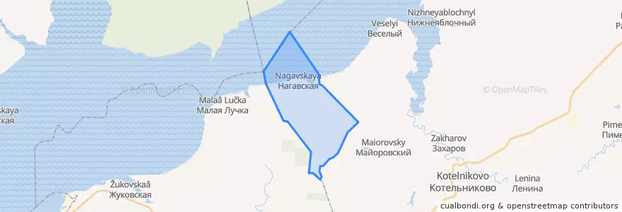 Mapa de ubicacion de Нагавское сельское поселение.