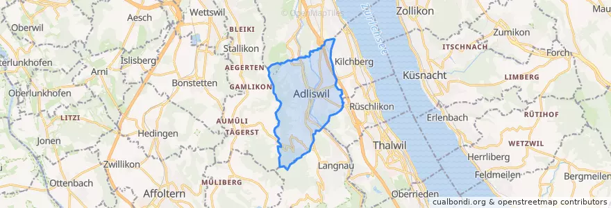 Mapa de ubicacion de Adliswil.