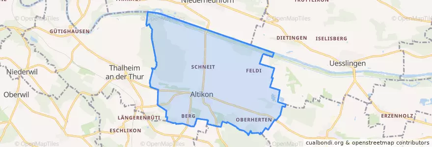 Mapa de ubicacion de Altikon.