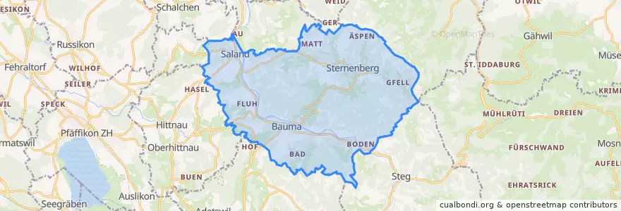 Mapa de ubicacion de Bauma.