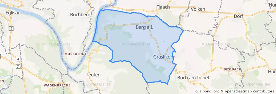 Mapa de ubicacion de Berg am Irchel.