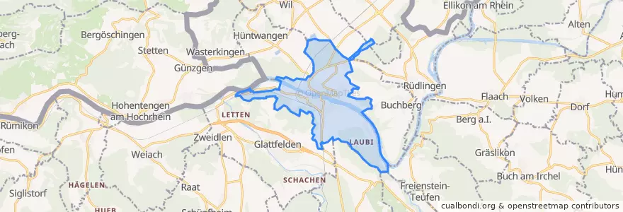 Mapa de ubicacion de Eglisau.