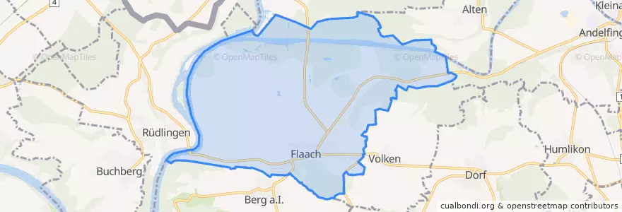 Mapa de ubicacion de Flaach.