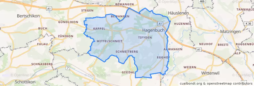 Mapa de ubicacion de Hagenbuch.