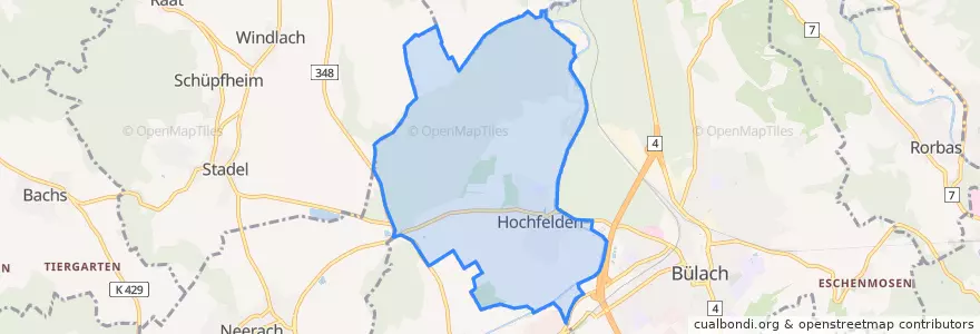 Mapa de ubicacion de Hochfelden.
