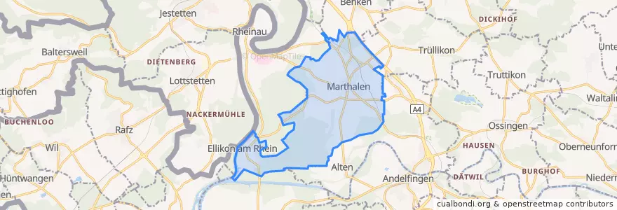Mapa de ubicacion de Marthalen.