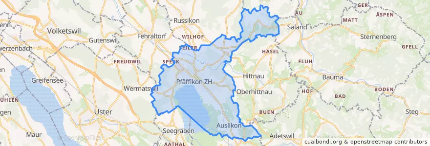 Mapa de ubicacion de Pfäffikon.