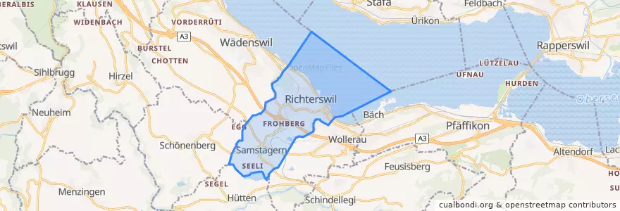 Mapa de ubicacion de Richterswil.
