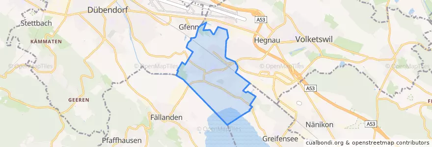 Mapa de ubicacion de Schwerzenbach.