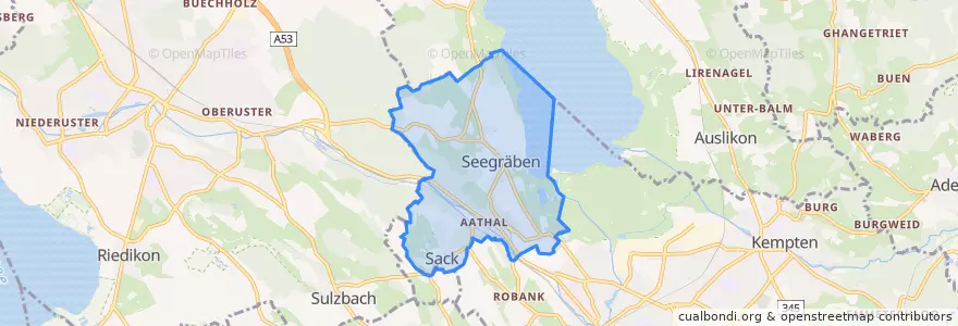 Mapa de ubicacion de Seegräben.