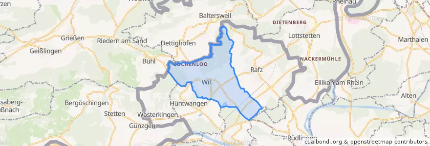 Mapa de ubicacion de Wil (ZH).