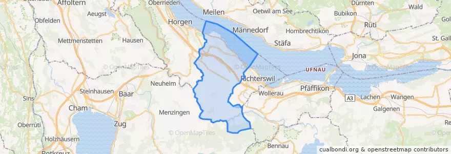 Mapa de ubicacion de Wädenswil.