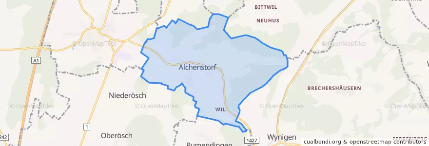 Mapa de ubicacion de Alchenstorf.