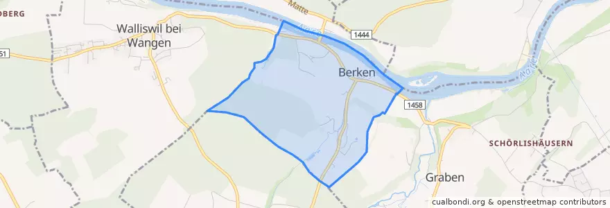 Mapa de ubicacion de Berken.
