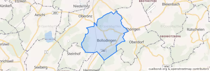 Mapa de ubicacion de Bettenhausen.