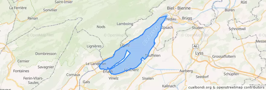 Mapa de ubicacion de Bielersee (BE).
