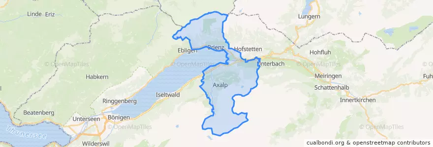 Mapa de ubicacion de Brienz (BE).