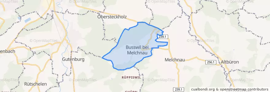 Mapa de ubicacion de Busswil bei Melchnau.