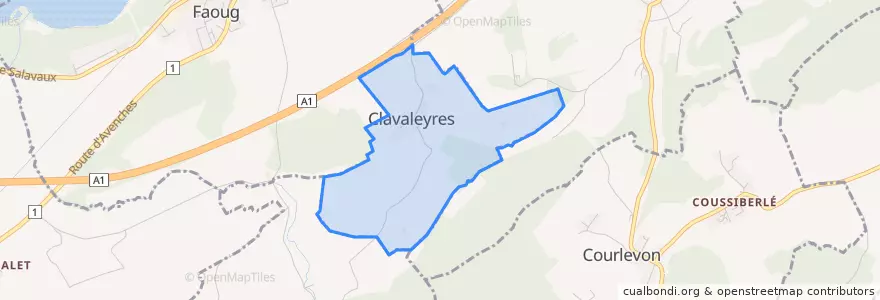 Mapa de ubicacion de Clavaleyres.