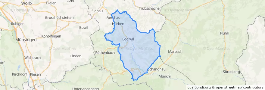 Mapa de ubicacion de Eggiwil.