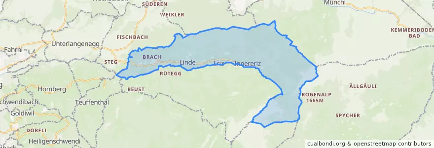 Mapa de ubicacion de Eriz.