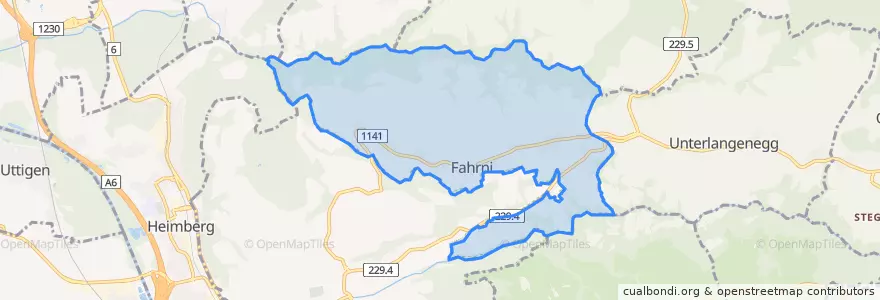 Mapa de ubicacion de Fahrni.