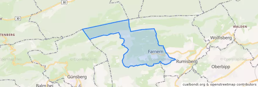 Mapa de ubicacion de Farnern.
