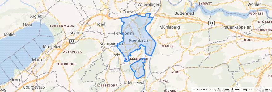 Mapa de ubicacion de Ferenbalm.