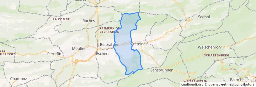 Mapa de ubicacion de Grandval.