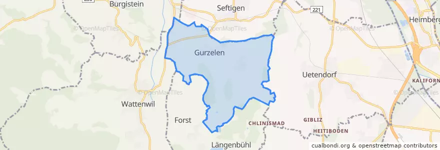 Mapa de ubicacion de Gurzelen.
