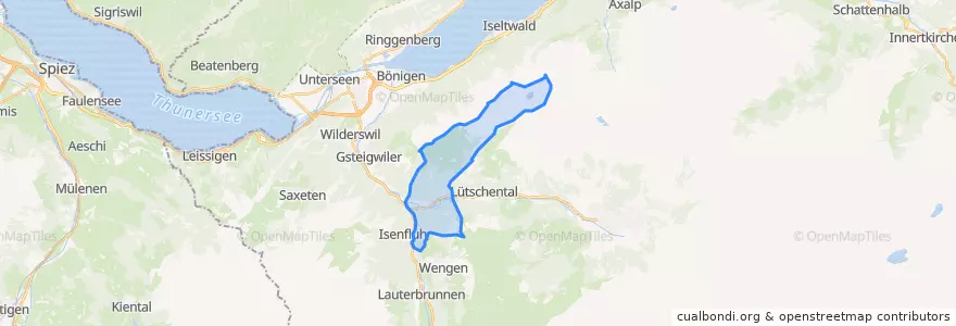 Mapa de ubicacion de Gündlischwand.