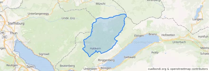 Mapa de ubicacion de Habkern.