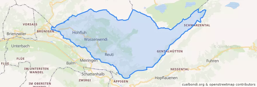 Mapa de ubicacion de Hasliberg.