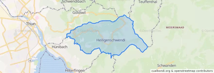 Mapa de ubicacion de Heiligenschwendi.