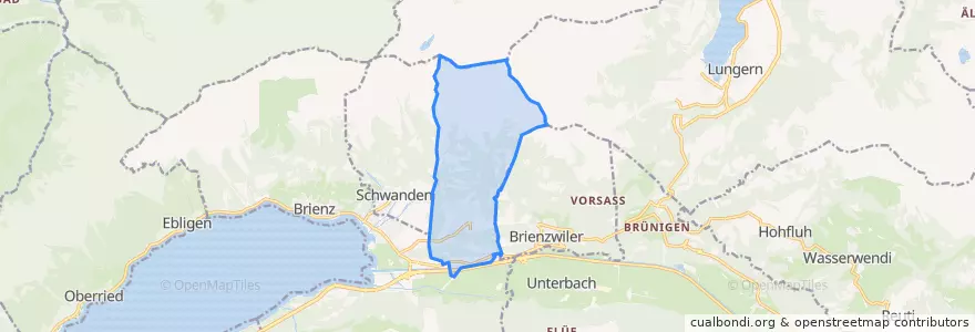 Mapa de ubicacion de Hofstetten bei Brienz.