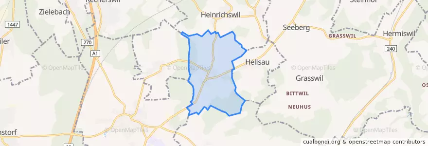 Mapa de ubicacion de Höchstetten.
