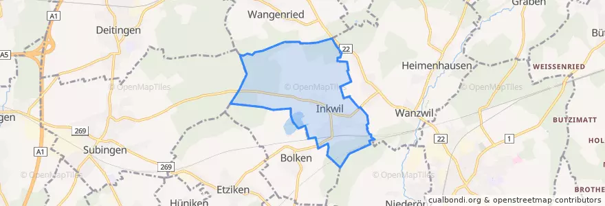 Mapa de ubicacion de Inkwil.