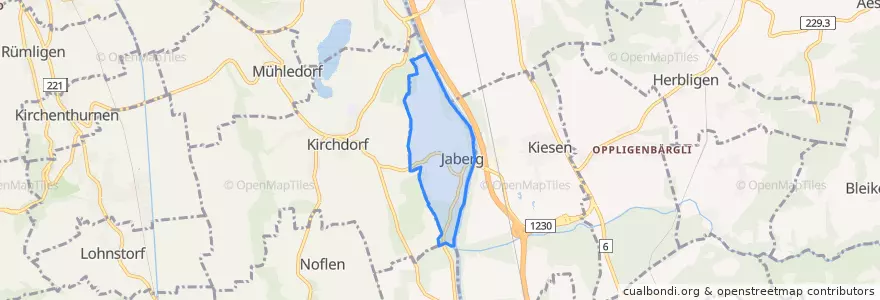 Mapa de ubicacion de Jaberg.