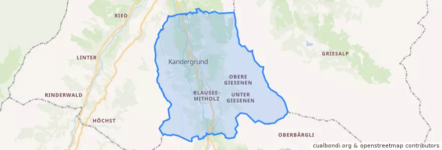 Mapa de ubicacion de Kandergrund.