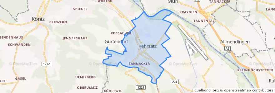 Mapa de ubicacion de Kehrsatz.