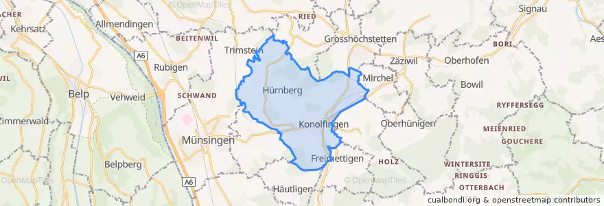 Mapa de ubicacion de Konolfingen.