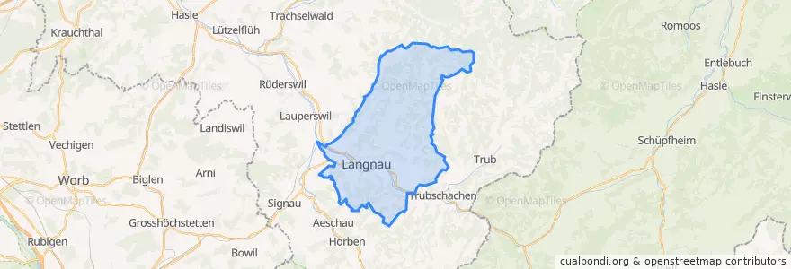 Mapa de ubicacion de Langnau im Emmental.