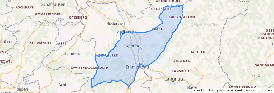 Mapa de ubicacion de Lauperswil.